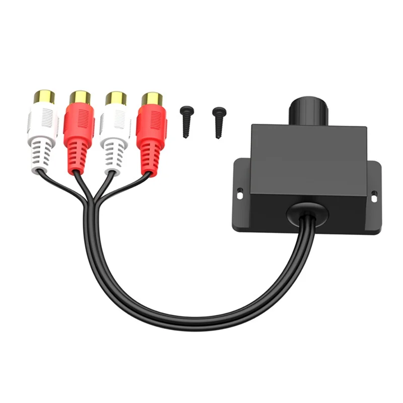 سيارة مضخم الصوت باس مستوى التحكم عن بعد في مستوى الصوت المقبض 2RCA الذكور والإناث المدخلات والمخرجات منظم حجم السيارة استبدال