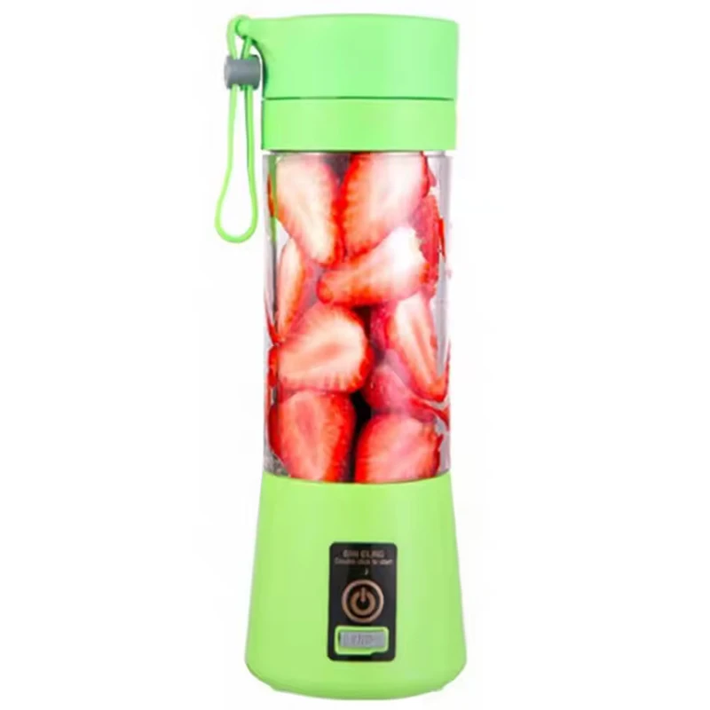 ماكينة خلط العصائر 380 مللي مع 6 شفرات عصارة كهربائية صغيرة متعددة الوظائف خلاط عصارة الخضروات للسفر في المكتب المنزلي