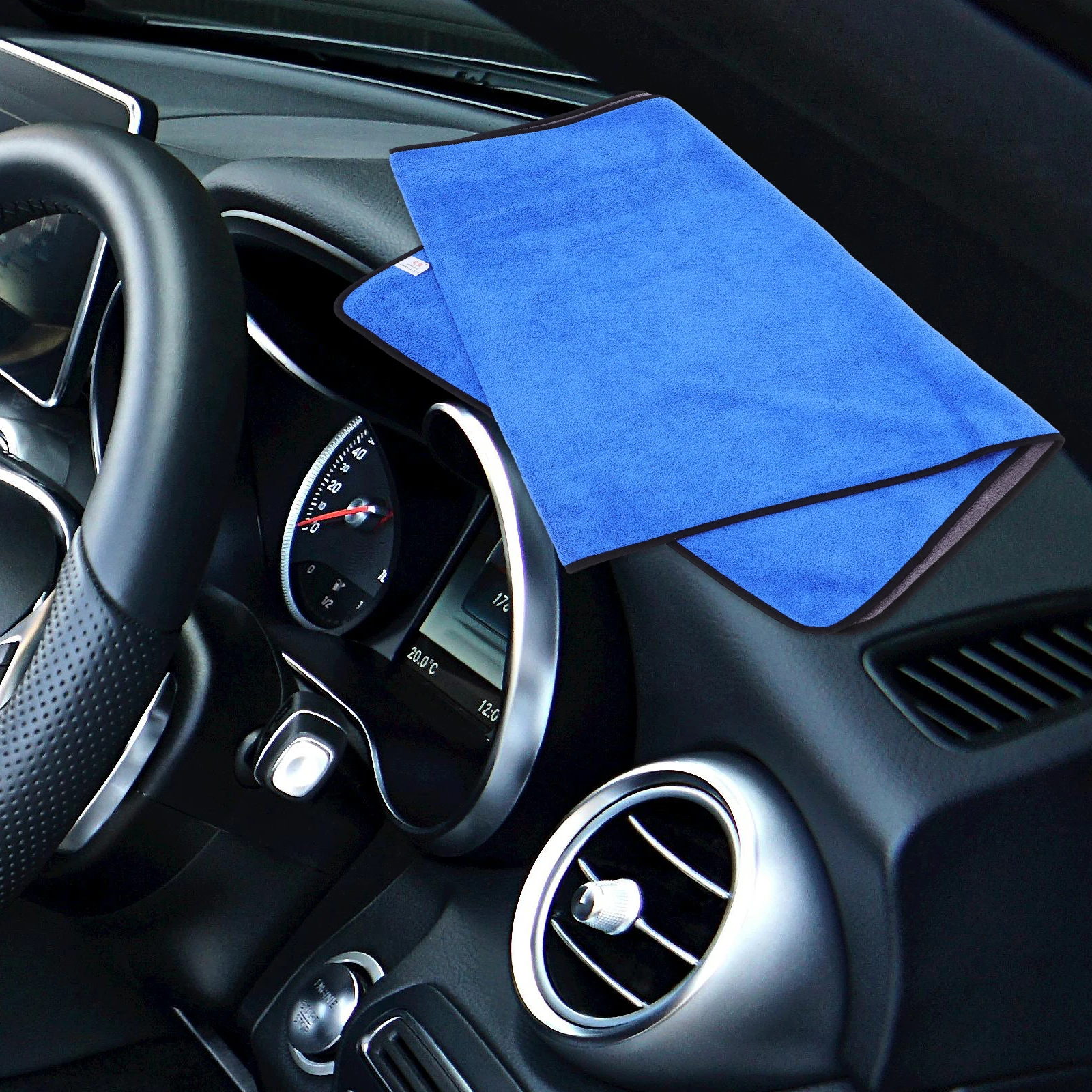 

Car Wash Towel 60x160 Blue Grey Thicken Absorbent Cloth for Car Glass Kitchen Furniture Practical Drying Cloth