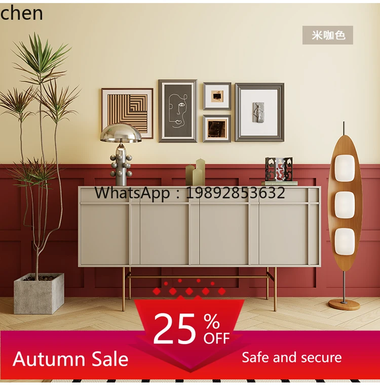 

side cabinet wrought iron solid wood integrated wall household kitchen miscellaneous storage cabinet