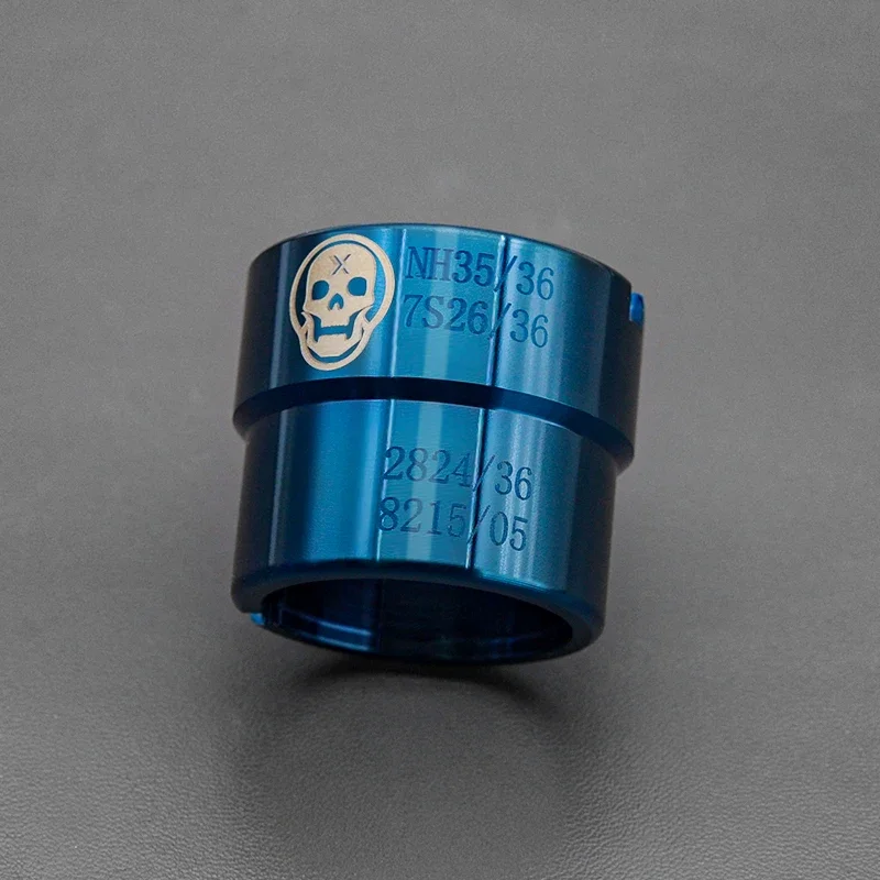 ホルダーダブルヘッドステンレス鋼フィット日本 NH35 NH36 7S 4R 8215 8205 2824 2836 8200 ムーブメント修復ツール