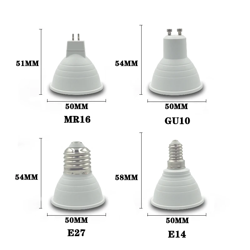 LED COB Spotlight E27 E14 GU10 MR16 6W Dimmable LED Bulb 220V 230V 240V Aluminum High Quality Super Bright led Bulb