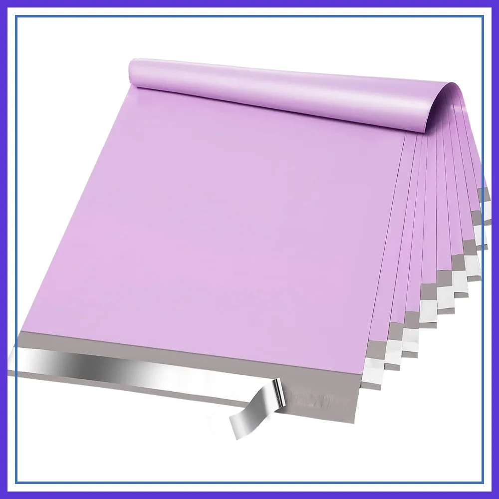 

Poly Mailers 14.5x19 Inch 100 Pcs, Self-Sealing Shipping Bags Waterproof Purple
