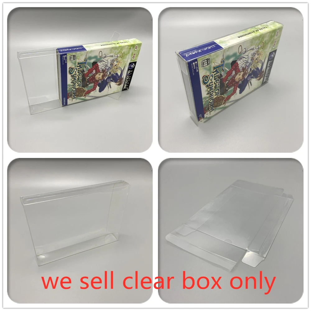 10Pcs PET Box Protector For Tales of Symphonia Transparent Collect Boxes For JPN Nintendo Game Cube NGC Shell Clear Display Case