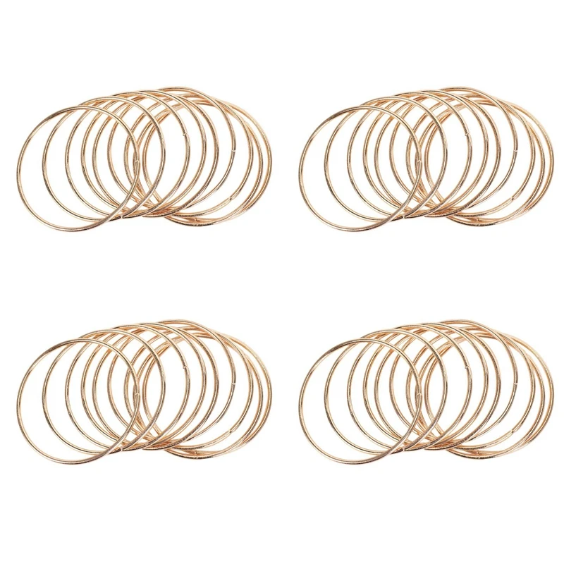 40 Pack 3 Inch Gold Dream Catcher Metal Rings Hoops Macrame Ring For Dreamcatchers And Crafts