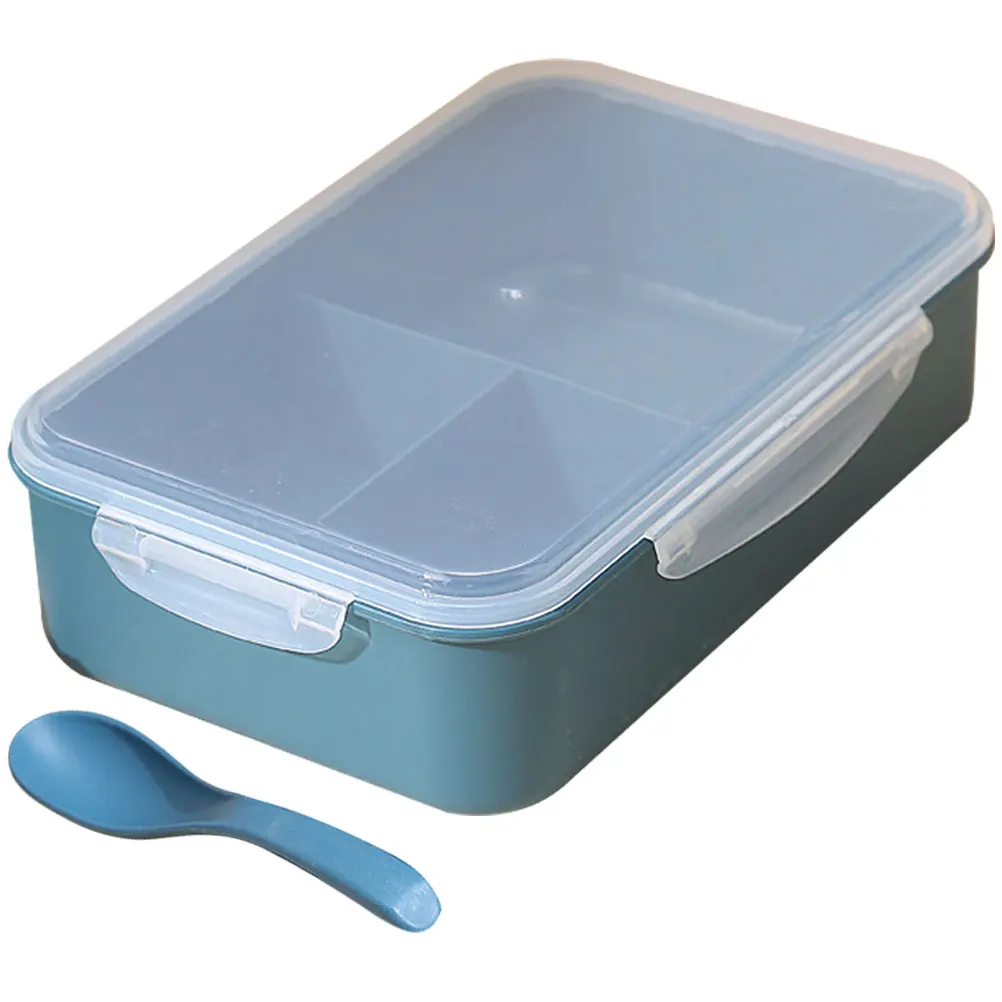 

Compartment Lunch Containers Divided Food Container Lid Tray Pp Student Kids Lightweight Portable Healthy Sealing