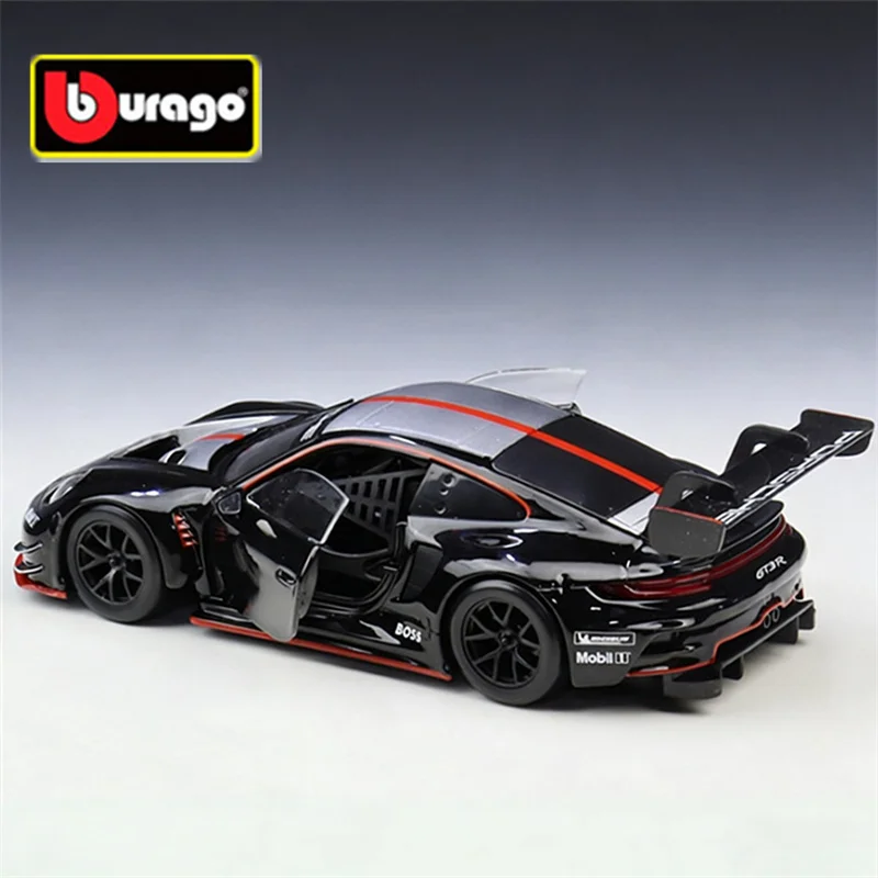 Bburago 1:24 Porsche 911 GT3 R Alloy Sports Car Model Diecast Metal Track Racing Vehicles Car Model Simulation Children Toy Gift