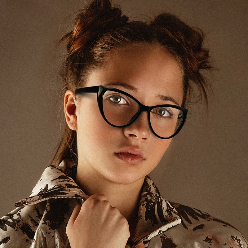 

JMISUS Fashion Cat Eye Prescription Glasses Woman Butterfly Optical Eyeglasses Photochromic Myopia Progressive Eyewear