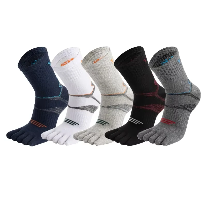 

5 пар/партия, Мужские Спортивные Компрессионные носки из хлопка