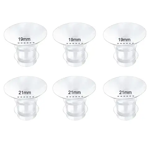5 크기 유방 우유 펌프 플랜지 삽입 유방 방패 변환기 실용적인 유방 펌프 교체 13mm 15mm 17mm 19mm 21mm