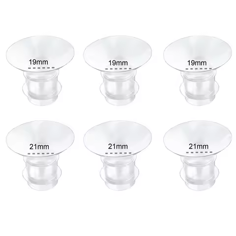 5 Size Breast Milk Pump Flange Inserts Breast Shield Converter Practical Breast Pump Replacement 13mm 15mm 17mm 19mm 21mm