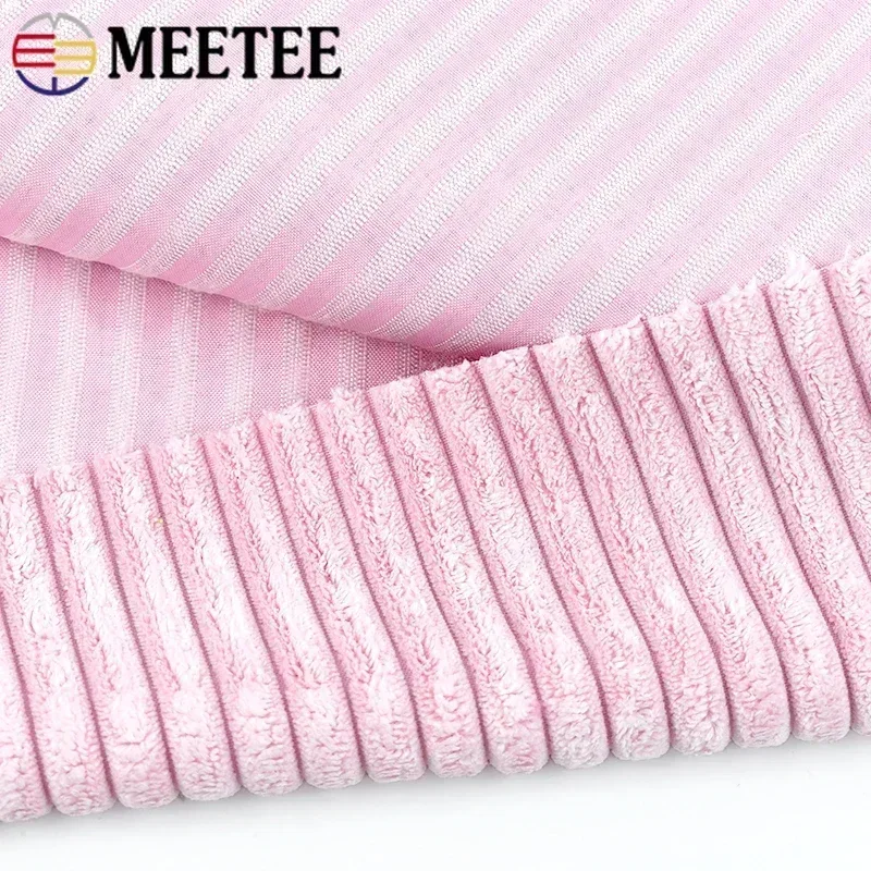 Meetee 50/100*150cm Striped Corduroy Fabric for Sewing Bags Sofa Pillows Clothing Cloth Home Textiles Fabrics DIY Material