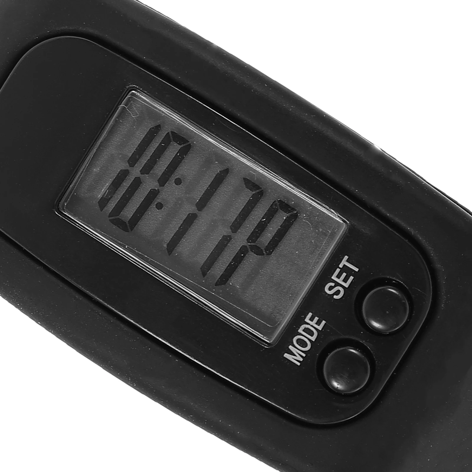 

Pedometer Watch Black Step Counter Fitness Tracker LED Display Wristband Silicone Durable Skin Friendly Walking Monitor