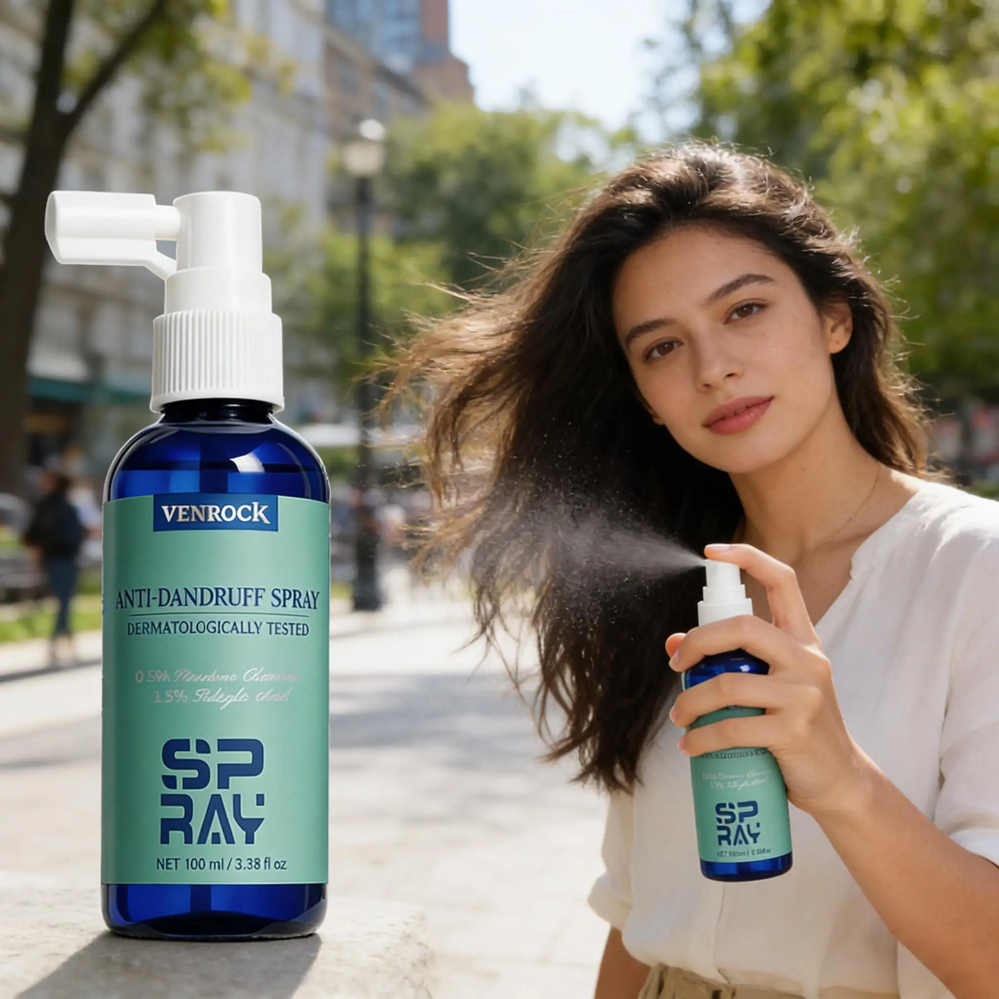 

Anti-Dandruff Oil Control Spray 100ml Portable Hair Root Volumizing Scalp Refreshing Without Residue