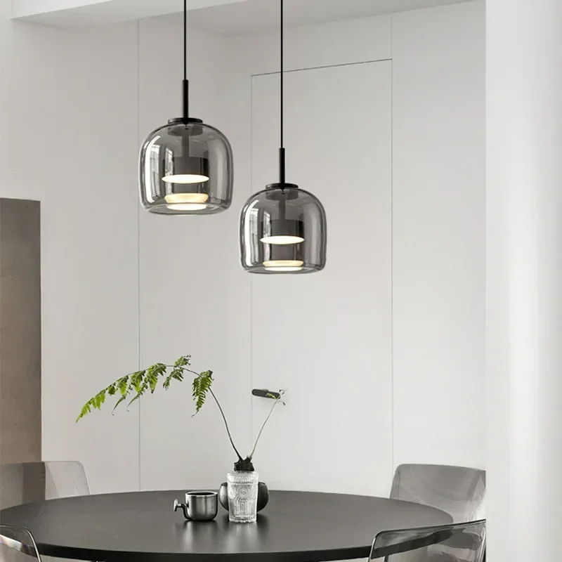 Imagem -03 - Modern Glass Led Pendant Lights Iluminação da Sala de Jantar Bar Light Lustre de Luxo Home Decor Quarto Simples