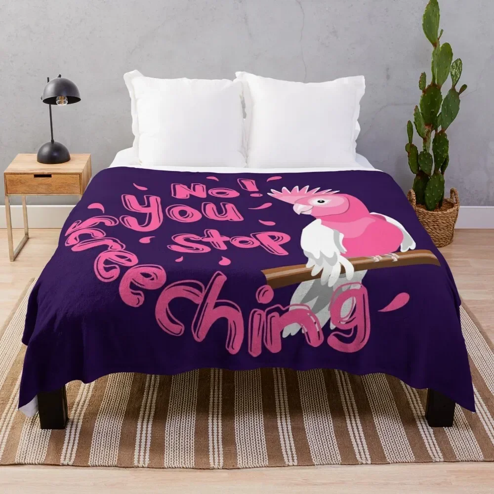 Screeching Galah Throw Blanket sofa bed Decorative Sofas Blankets