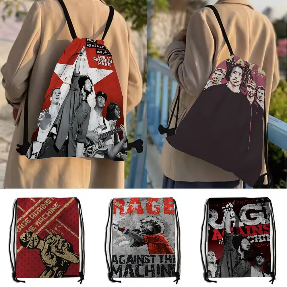 الكلاسيكية الفرقة R-الغضب A-Against T-The M-Machine مقاوم للماء طوي جيب الصالة الرياضية الرباط حقيبة الشاطئ السباحة الرجال النساء حقائب رياضية