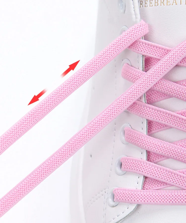 1 Pair No Tie Shoe Laces Shoelaces Elastic Lace Metal Lock Sneakers Shoelace Creative Fit Kids Adult Unisex Lazy Laces