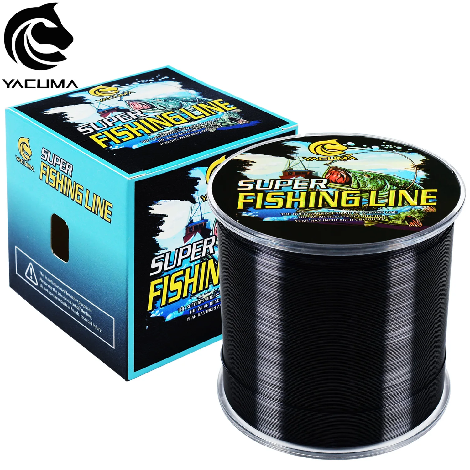 YACUMA 305M 505M Super Black Monofilament Angelschnur 5,7LB-36,3LB Stärke Sanftes Werfen für Fluss-, See-, Bach- und Meeresangeln