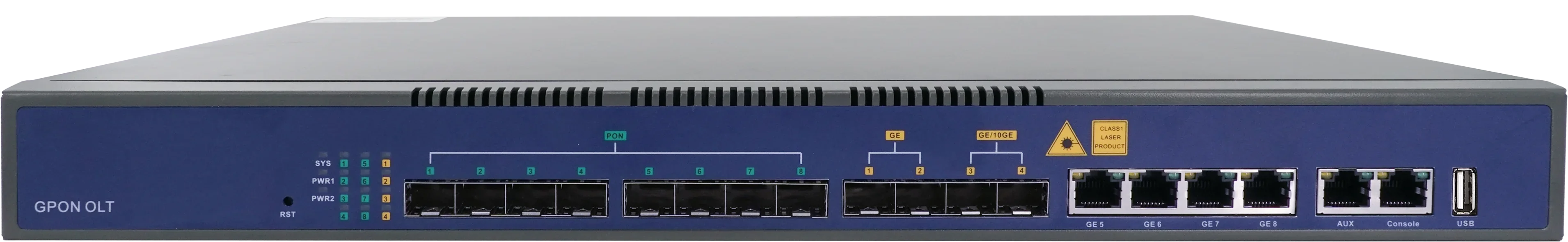 

Hot SaleV1600G1 Layer3 GPON OLT 8*GPON,4*GE(RJ45)+2*GE(SFP)+2*10GE(SFP+) 8 Port