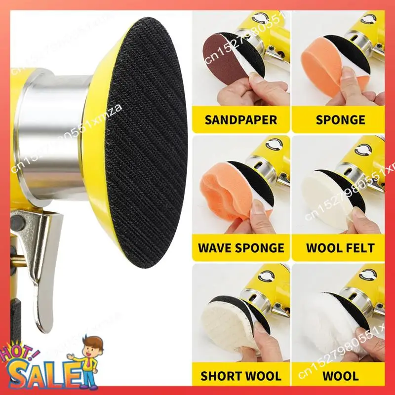 

ABCL Mini 2 / 3 Inch Air Sander Pneumatic Polisher Grinder Buffer Double Acting Track Polisher 80 Sheets Sandpaper Kit B Easy To