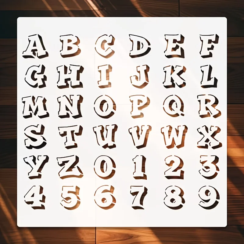 Letter Drawing Template | 11.81x1.81 inches, reusable for paint, scrapbooks, clip art, large walls, home decor