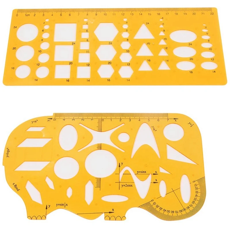 Measuring Template Circle Template And Mathematical Template Geometric Scale Plastic Drawing Rulers