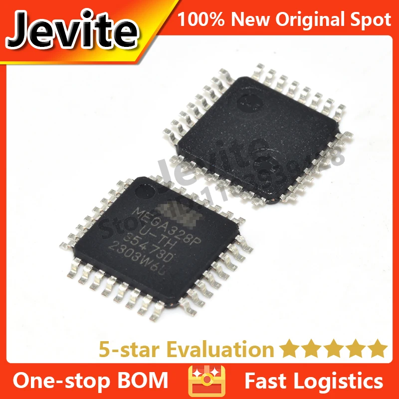 

Jevite 100% New Original electronics Controller IC 10-50 units/lote MEGA328P ATMEGA328P-AU TQFP-32 8-bit MCU