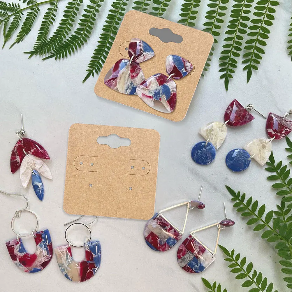 

200Pcs Earring Display Cards Paper Earring Tags Ear Stud Card Holder Small Jewelry Packaging Cards Universal Compatibility