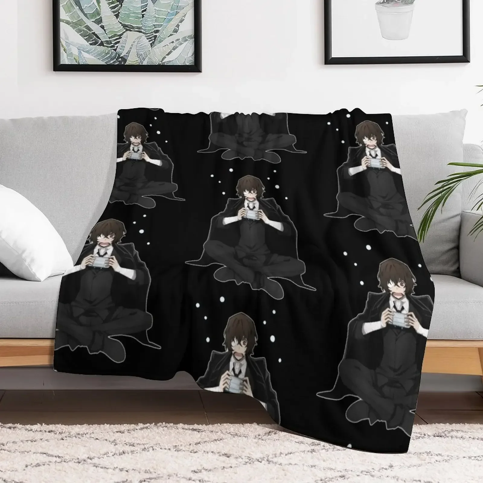 

Dazai osamu | anime items Throw Blanket Soft Big blankets ands Decorative Throw Soft Plaid Blankets Fashion Sofas Polar Blankets
