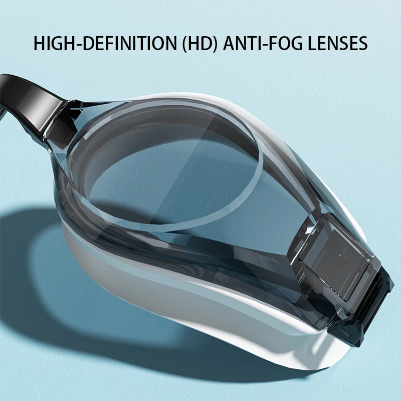 Adult swimming goggles with high-definition waterproof and anti fog features, fashionable and versatile for both men and women