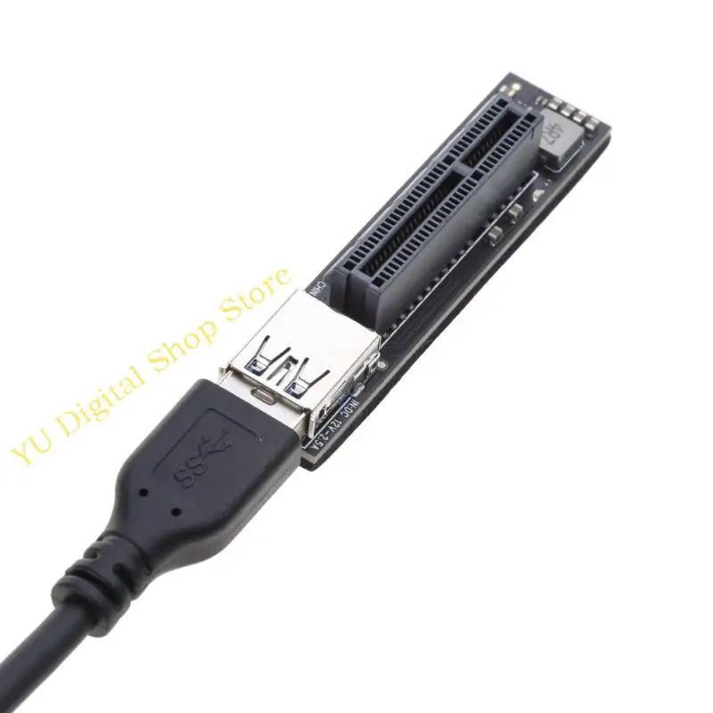 

96BA PCI E Graphics Card Extension Cable Adapter Usb3.0 Adapter Card PCI-E 1X to 4X Extender Adapter with Cable