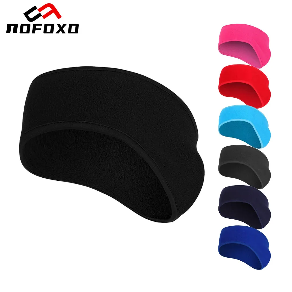 AliExpress nofoxo NOFOXO Outdoor Sports Ear Warmer Sweatband Fleece Ear Warmer Winter Windproof Ear Muffs Headband Men Women Skiing Cycling