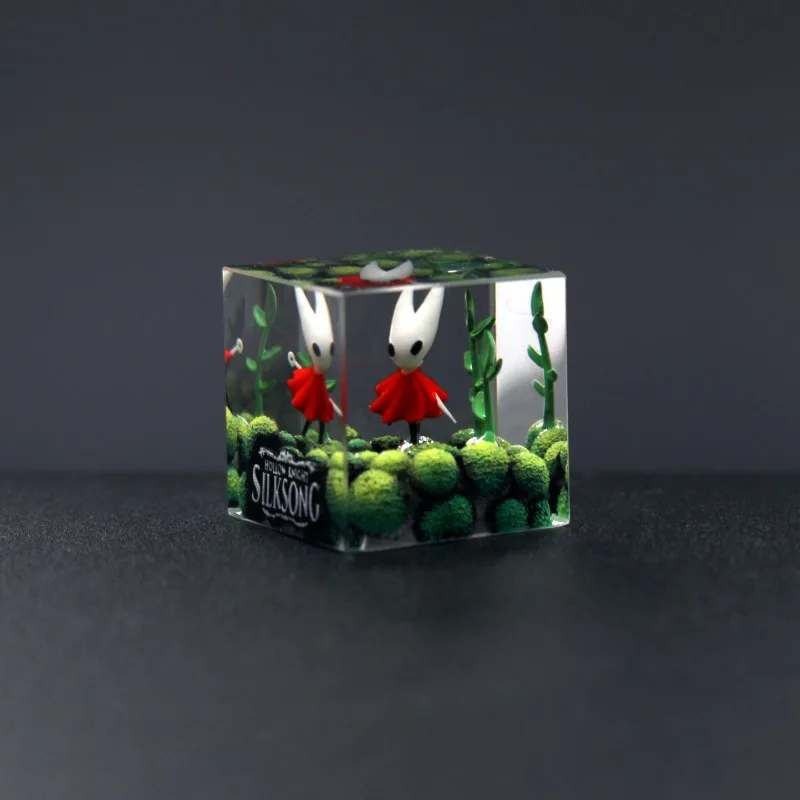 Original Hollow Knight Artisan Keycap Silk Song Gaming Keycap Cube Resin Keycap Miniature Scene Mechanical Keyboard Gift Esc