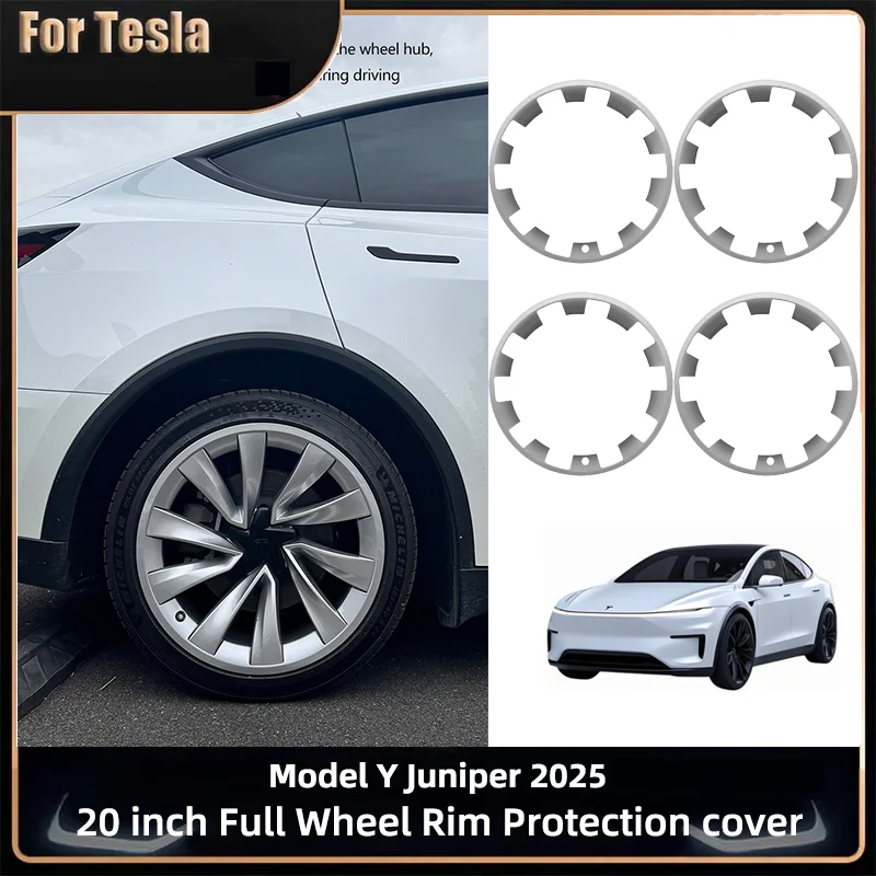 

For Tesla Model Y Juniper 2025 20Inch Wheels ABS Rim Guard Rim Car Hubcap Cover Protection Hubcap Patch Scratch Proof Hub Cap