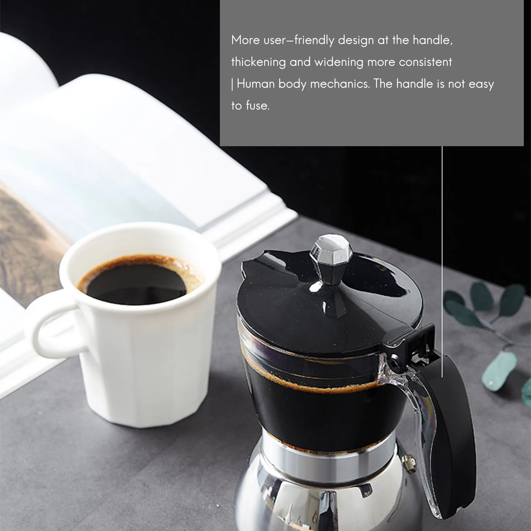 ABVT-Moka Pot, 4 Cup Stovetop Espresso Maker -Cuban Coffee Percolator Machine Premium Moka Italian Espresso Coffee Maker
