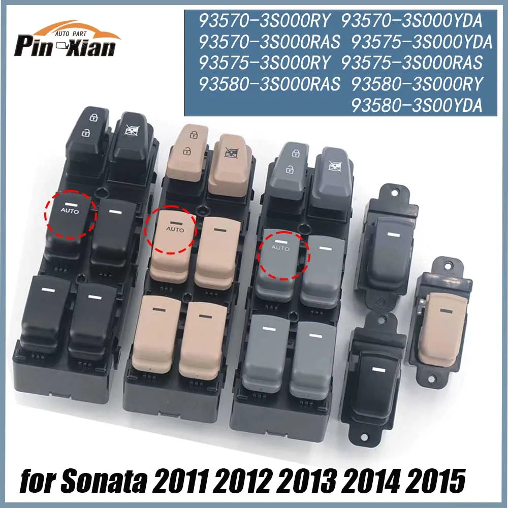 

For Hyundai Sonata 2011 2012 2013 2014 2015 Electric Master Window Switch 93570-3S000RAS 93575-3S000RAS 93580-3S000YDA