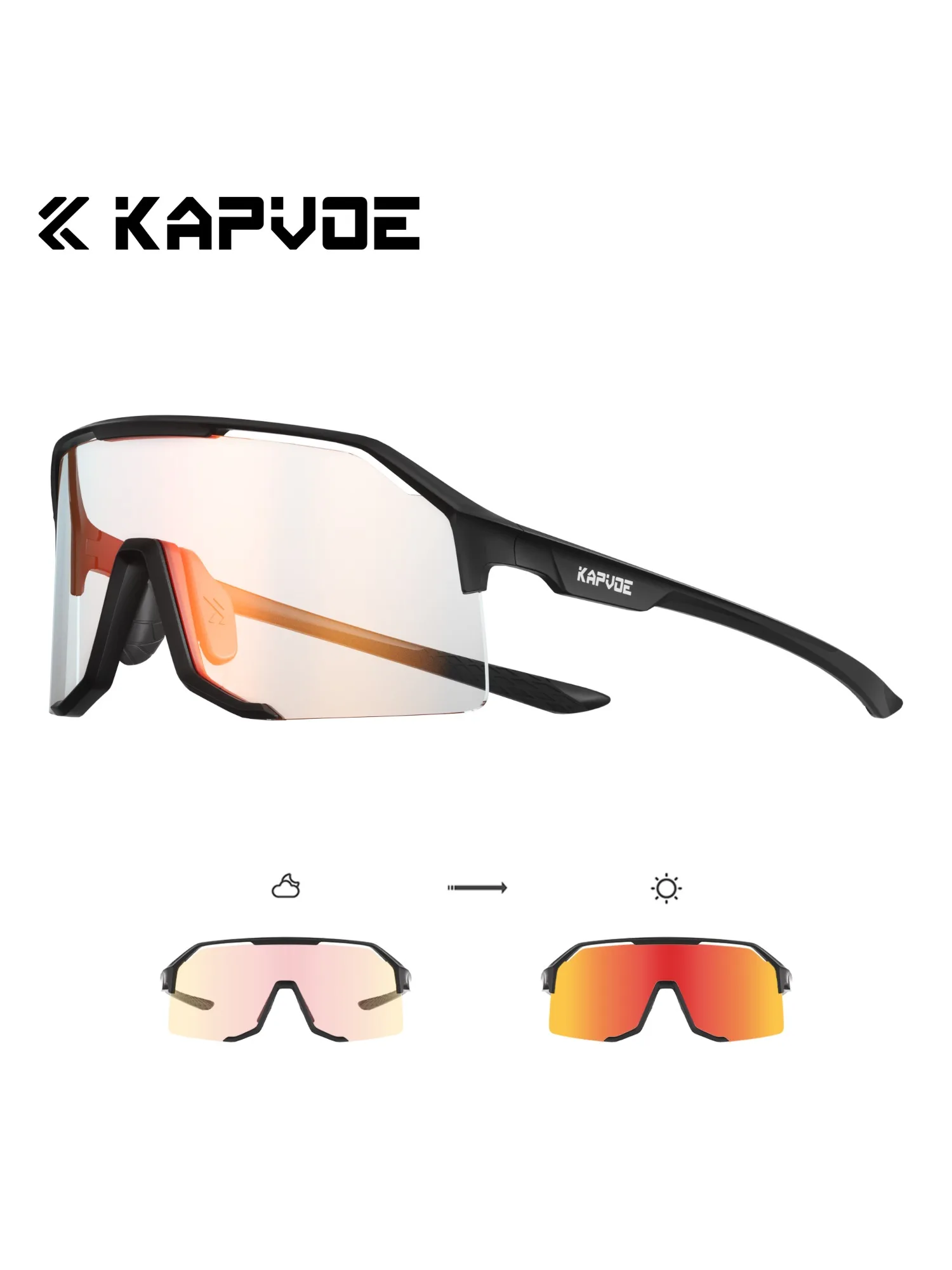 AliExpress kapvoe KAPVOE Photochromic Sunglasses Road Cycling UV400 MTB Mountain Bike Golf Camping Hiking Accessories Golf Outdoor Sports Glasses