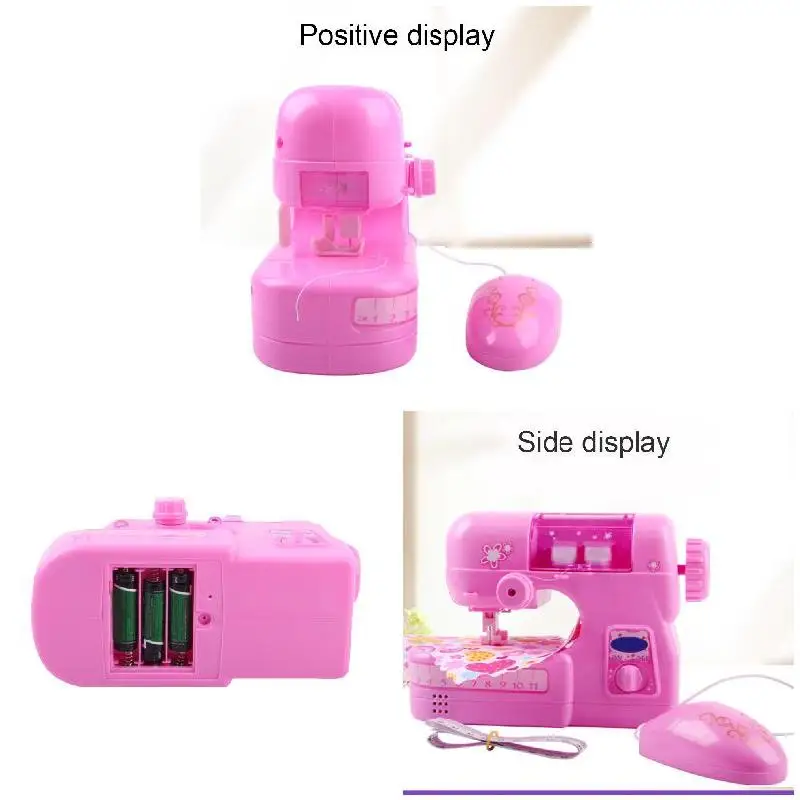 Children Sewing Machine Portable Handheld Sewing Machine with Light Small Electric Kids Sewing Machine Home Toys Set