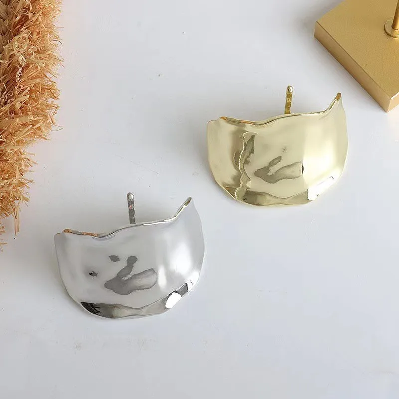 Premium Metal Feel Hair Claw Lava Pattern Clip for Low Ponytail Korean Women Hair Clip Gold Silver Hair Accessory