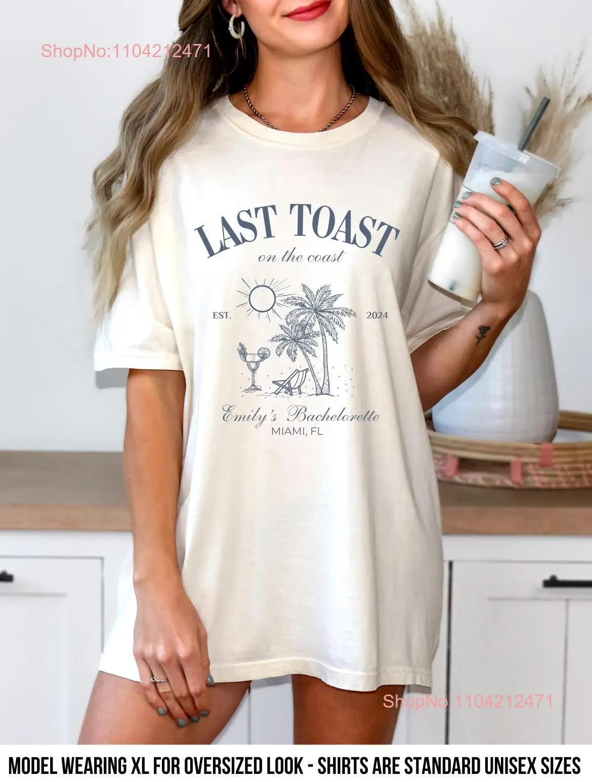 Last Toast On The Coast Beach Bachelorette Party T Shirt long or short sleeves