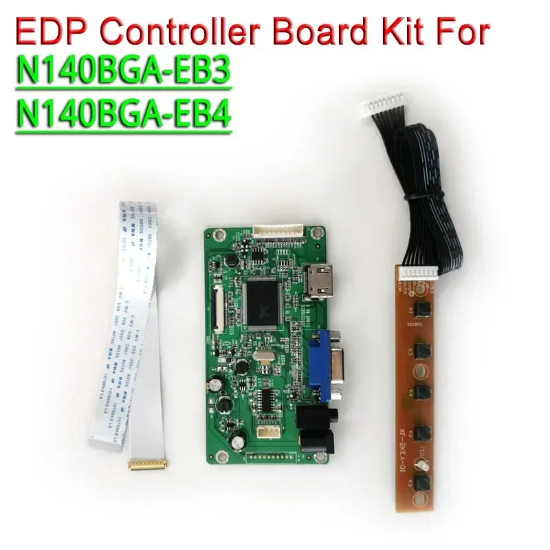 Para N140BGA-EB3 N140BGA-EB4 EDP 30 pines WLED 1366*768 controlador de Monitor VGA placa de unidad pantalla LCD de ordenador portátil 14 "Kit DIY