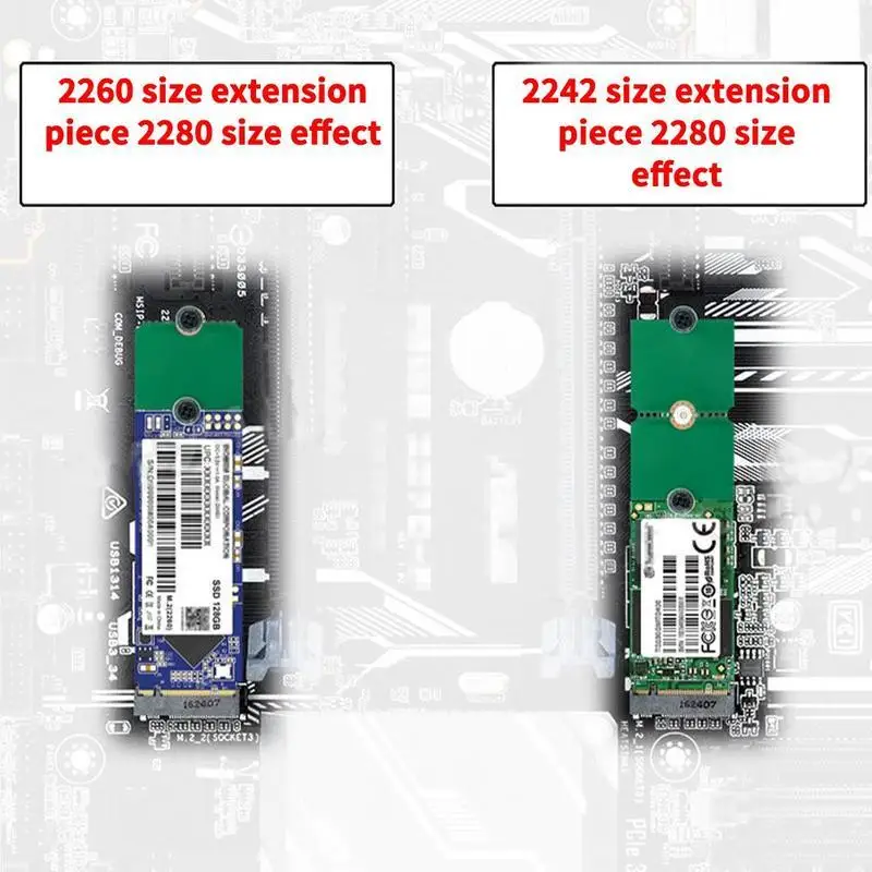 NGFF M.2 Cartão Adaptador SSD, Prateleira de Extensão Board, Cartão Conversor para PC, Acessórios de computador, 2242-2280, 2230 a 2280