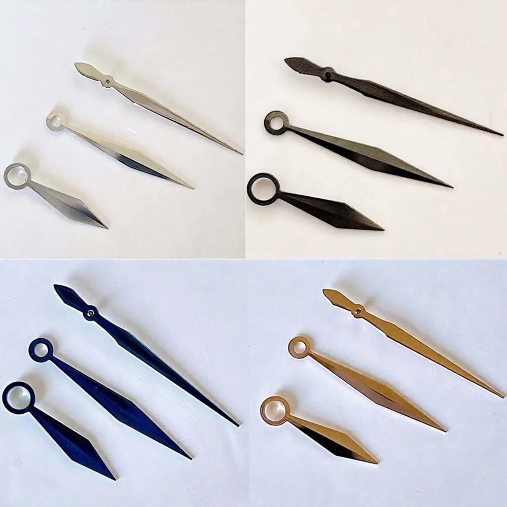 NH35 針剣型シルバー/ゴールド/ローズ/ブルー時計ポインター夜光なし 13 ミリメートル 12 ミリメートル 8 ミリメートル時計の針 NH35 NH36 4R 7S ムーブメント用