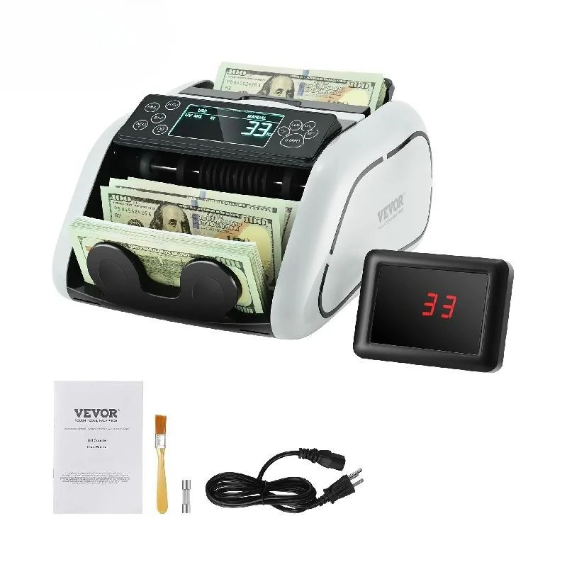 for 1000 Pcs/Min Money Counter Business Cash Register Bills Counterfeit Bill Detector by UV/MG/IR/DD Function for Bank Store