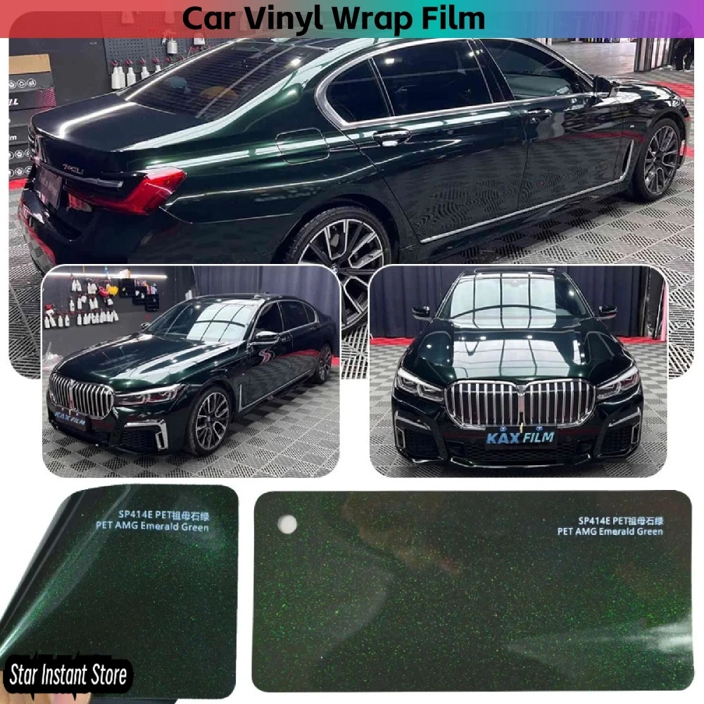 

Изумрудно-зеленая металлическая виниловая пленка, суперглянцевая, PET Liner Bubble Free Air Release, глянцевая пленка для автомобильной наклейки