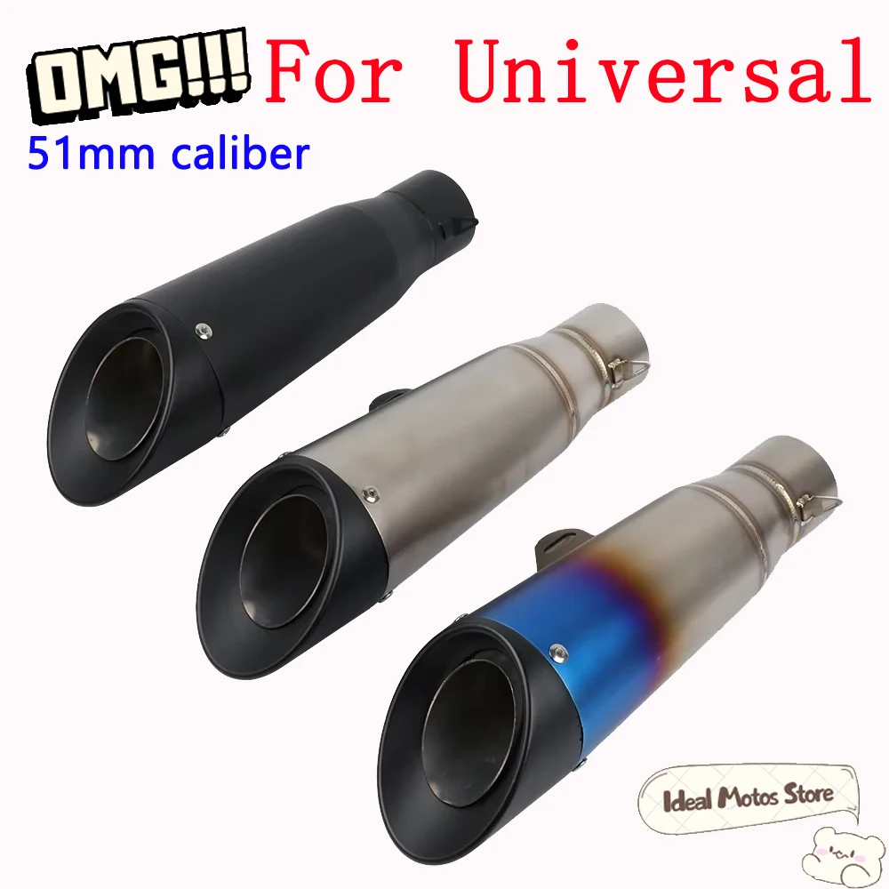 

Universal 51mm Motorcycle Exhaust Pipe Kit Stainless Steel Performance Upgrade For Yamaha Kawasaki Ninja Suzuki MT07 Wait More