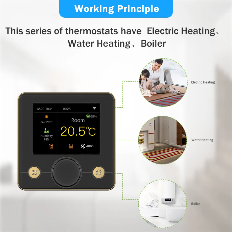 Smart Tuya Room Wifi Thermostat Underfloor Heating Programmable Digital Temperature Controller Alexa Google Home Smartlife