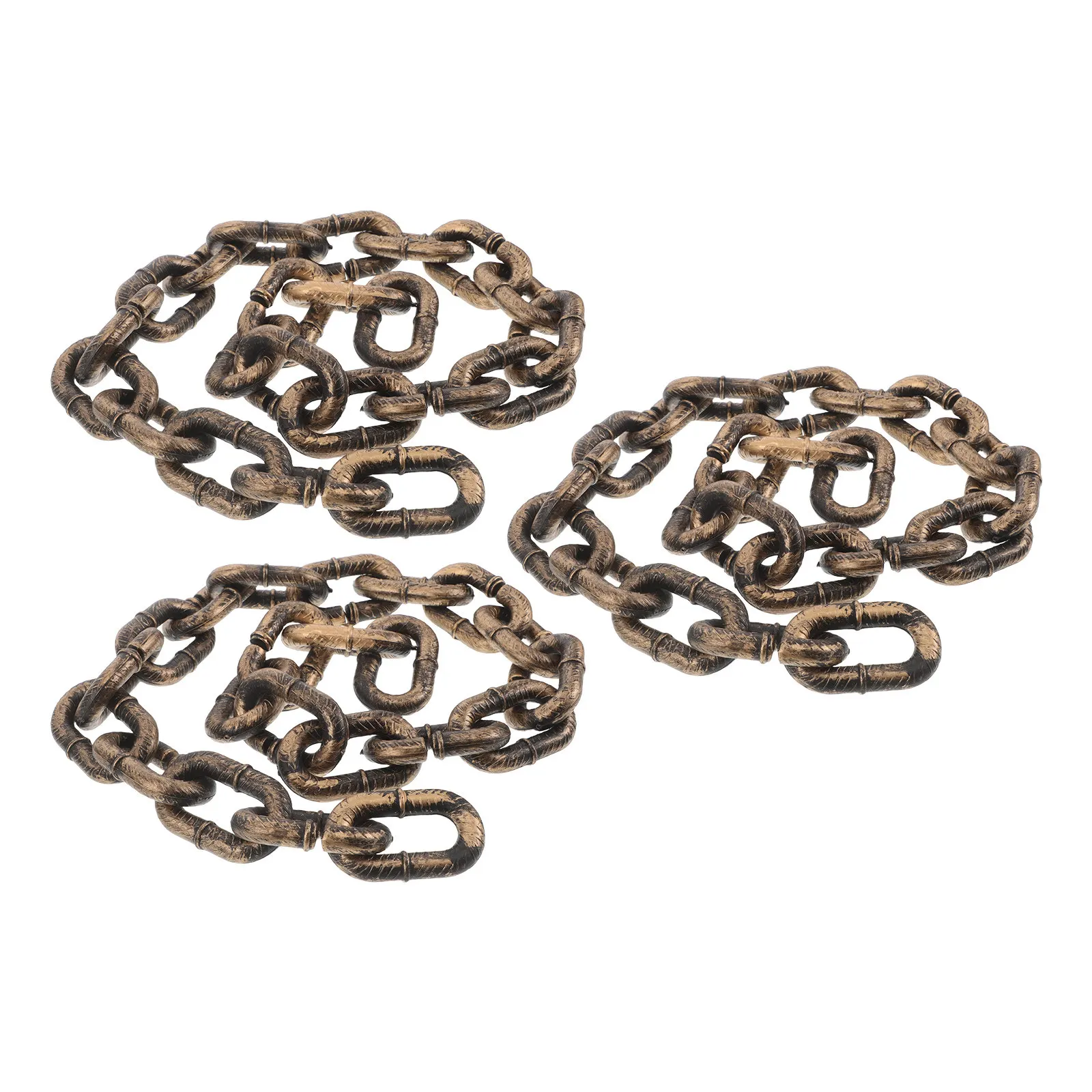 

3Pcs Halloween Black Plastic Chains Realistic Scary Haunted House Party Costume Decoration Props Plastic Barrier Chain