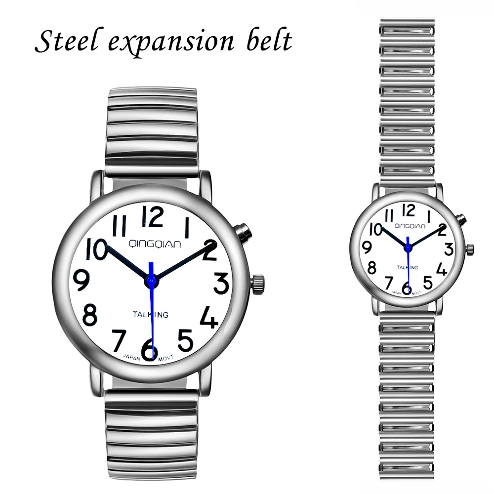 QINGQIAN Talking watch Suitable for The Elderly and Visually impaired Unisex Style for Both Men and Women